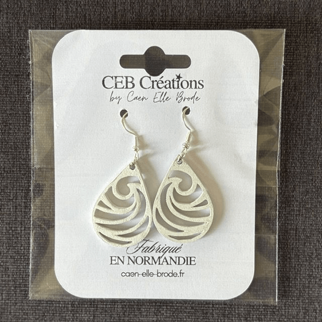 Boucles d'oreilles GOUTTES BLANCHES