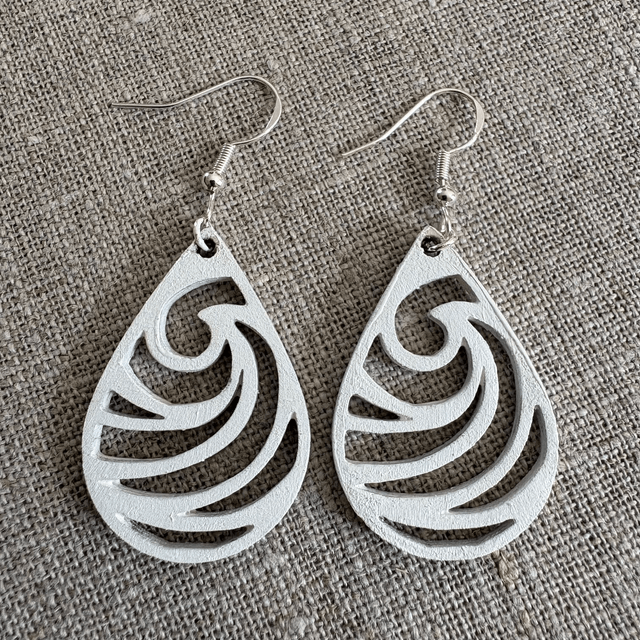 Boucles d'oreilles GOUTTES BLANCHES