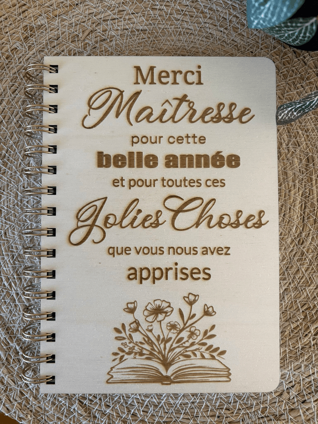 Cahier Merci Maitresse pour ces jolies choses 