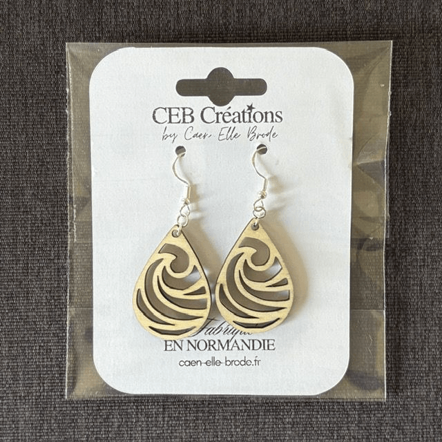 Boucles d'oreilles GOUTTES NATUREL