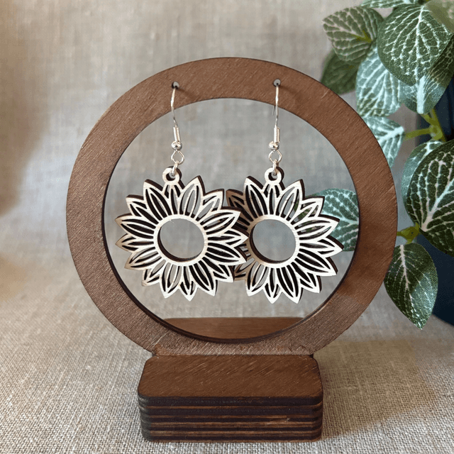Boucles d&#039;oreilles TOURNESOLS NATURELS