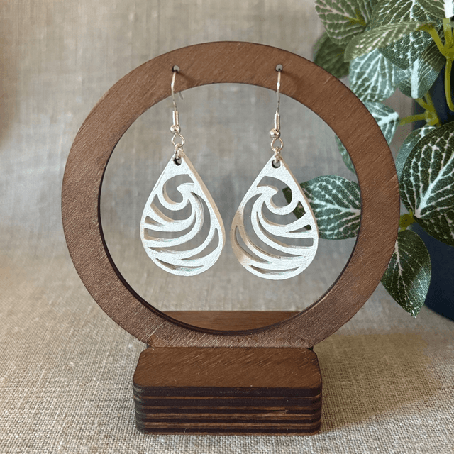 Boucles d&#039;oreilles GOUTTES BLANCHES