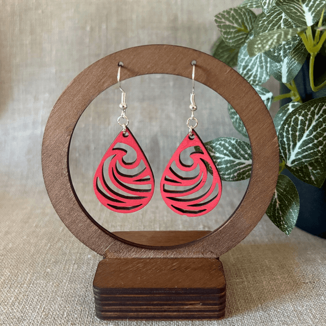 Boucles d&#039;oreilles GOUTTES ROUGES